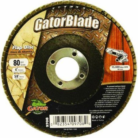 GATOR Disc Flap 4.5Inx7/8In 80 Grit 9718
